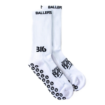EU Ballers In God Performance 'Logo' Socks White